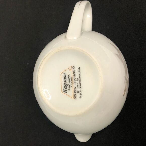 kaysons fine china golden rhapsody bellflower cream and sugar coffee tea set - Picture 4 of 10